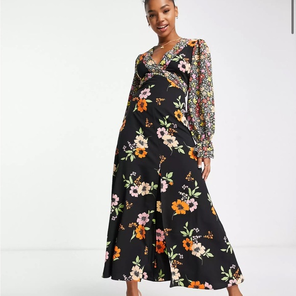 NWT ASOS DESIGN open back midi tea dress - Picture 3 of 3